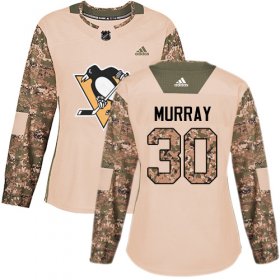 Wholesale Cheap Adidas Penguins #30 Matt Murray Camo Authentic 2017 Veterans Day Women\'s Stitched NHL Jersey