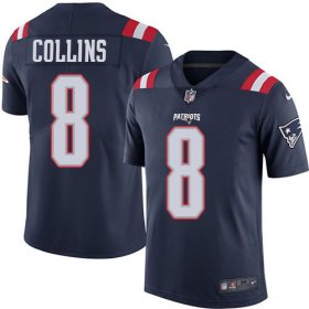 Wholesale Cheap Nike Patriots #8 Jamie Collins Sr Navy Blue Men\'s Stitched NFL Limited Rush Jersey