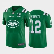 Wholesale Cheap New York Jets #12 Joe Namath Green Men's Nike Big Team Logo Player Vapor Limited NFL Jersey