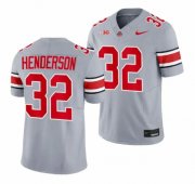 Men's Ohio State Buckeyes #32 TreVeyon Henderson Gray 2023 F.U.S.E. Limited Stitched Jersey