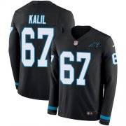 Wholesale Cheap Nike Panthers #67 Ryan Kalil Black Team Color Men's Stitched NFL Limited Therma Long Sleeve Jersey
