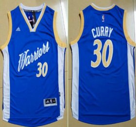Wholesale Cheap Men\'s Golden State Warriors #30 Stephen Curry Revolution 30 Swingman 2015 Christmas Day Blue Jersey