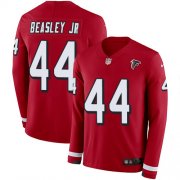 Wholesale Cheap Nike Falcons #44 Vic Beasley Jr Red Team Color Men's Stitched NFL Limited Therma Long Sleeve Jersey