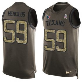 Wholesale Cheap Nike Texans #59 Whitney Mercilus Green Men\'s Stitched NFL Limited Salute To Service Tank Top Jersey