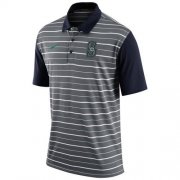 Wholesale Cheap Men's Seattle Mariners Nike Gray Dri-FIT Stripe Polo