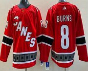 Cheap Men's Carolina Hurricanes #8 Brent Burns Red 2022 Reverse Retro Authentic Jersey