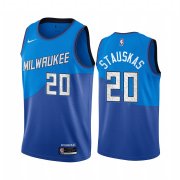 Wholesale Cheap Nike Bucks #20 Nik Stauskas Blue NBA Swingman 2020-21 City Edition Jersey