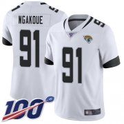 Wholesale Cheap Nike Jaguars #91 Yannick Ngakoue White Men's Stitched NFL 100th Season Vapor Limited Jersey