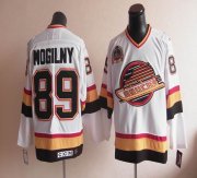 Wholesale Cheap Canucks #89 Alexander Mogilny Stitched White CCM Throwback NHL Jersey