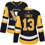 Wholesale Cheap Adidas Penguins #13 Brandon Tanev Black Home Authentic Women's Stitched NHL Jersey