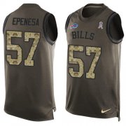 Wholesale Cheap Nike Bills #57 A.J. Epenesas Green Men's Stitched NFL Limited Salute To Service Tank Top Jersey