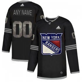 Wholesale Cheap Men\'s Adidas Rangers Personalized Authentic Black Classic NHL Jersey