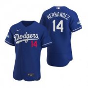 Wholesale Cheap Los Angeles Dodgers #14 Enrique Hernandez Royal 2020 World Series Champions Jersey