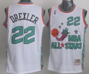 Wholesale Cheap NBA 1996 All-Star #22 Clyde Drexler White Swingman Throwback Jersey