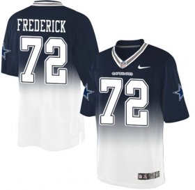 Wholesale Cheap Nike Cowboys #72 Travis Frederick Navy Blue/White Men\'s Stitched NFL Elite Fadeaway Fashion Jersey
