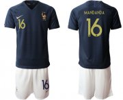 Wholesale Cheap France #16 Mandanda Home Soccer Country Jersey