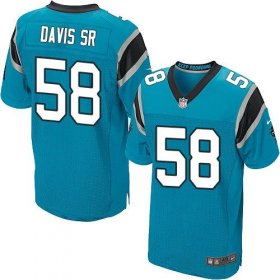 Wholesale Cheap Nike Panthers #58 Thomas Davis Sr Blue Alternate Men\'s Stitched NFL Elite Jersey