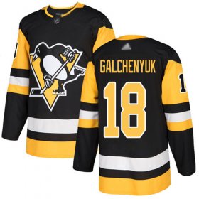 Wholesale Cheap Adidas Penguins #18 Alex Galchenyuk Black Home Authentic Stitched NHL Jersey