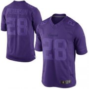 Wholesale Cheap Nike Vikings #28 Adrian Peterson Purple Men's Stitched NFL Drenched Limited Jersey