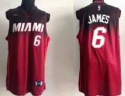 Wholesale Cheap Miami Heat #6 LeBron James Black/Red Resonate Fashion Jersey