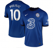 Wholesale Cheap Men's Chelsea #10 Christian Pulisic 2020-21 Blue Soccer Club Home Jersey