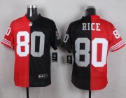 Wholesale Cheap Nike 49ers #80 Jerry Rice Red/Black Two Tone Oakland Raiders Men's Stitched NFL Jersey