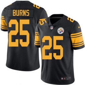 Wholesale Cheap Nike Steelers #25 Artie Burns Black Men\'s Stitched NFL Limited Rush Jersey