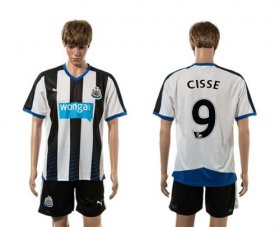 Wholesale Cheap Newcastle #9 Cisse Home Soccer Club Jersey