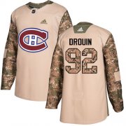 Wholesale Cheap Adidas Canadiens #92 Jonathan Drouin Camo Authentic 2017 Veterans Day Stitched NHL Jersey
