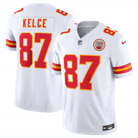 Wholesale Cheap Men\'s Kansas City Chiefs #87 Travis Kelce White 2023 F.U.S.E. Vapor Untouchable Limited Stitched Jersey