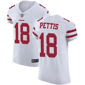 Wholesale Cheap Nike 49ers #18 Dante Pettis White Men\'s Stitched NFL Vapor Untouchable Elite Jersey
