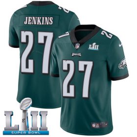 Wholesale Cheap Nike Eagles #27 Malcolm Jenkins Midnight Green Team Color Super Bowl LII Men\'s Stitched NFL Vapor Untouchable Limited Jersey