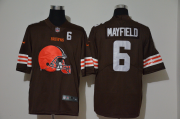 Wholesale Cheap Men's Cleveland Browns #6 Baker Mayfield Brown 2020 Big Logo Number Vapor Untouchable Stitched NFL Nike Fashion Limited Jersey