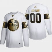 Wholesale Cheap Edmonton Oilers Custom Men's Adidas White Golden Edition Limited Stitched NHL Jersey