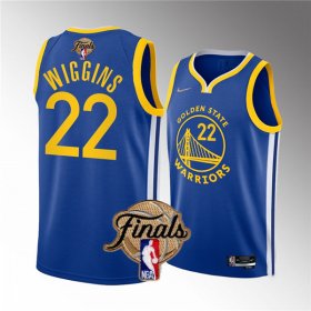 Wholesale Cheap Men\'s Golden State Warriors #22 Andrew Wiggins Royal 2022 Finals Stitched Jersey