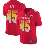 Wholesale Cheap Nike Steelers #45 Roosevelt Nix Red Men's Stitched NFL Limited AFC 2018 Pro Bowl Jersey