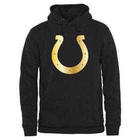 Wholesale Cheap Men\'s Indianapolis Colts Pro Line Black Gold Collection Pullover Hoodie