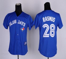 Wholesale Cheap Blue Jays #28 Colby Rasmus Blue Women\'s Fashion Stitched MLB Jersey