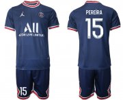 Wholesale Cheap Men 2021-2022 ClubParis Saint-Germainhome blue 15 Soccer Jersey