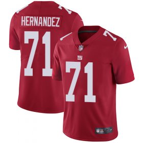 Wholesale Cheap Nike Giants #71 Will Hernandez Red Alternate Men\'s Stitched NFL Vapor Untouchable Limited Jersey