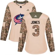 Wholesale Cheap Adidas Blue Jackets #3 Seth Jones Camo Authentic 2017 Veterans Day Women's Stitched NHL Jersey