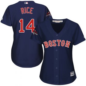 Wholesale Cheap Red Sox #14 Jim Rice Navy Blue Alternate 2018 World Series Champions Women\'s Stitched MLB Jersey