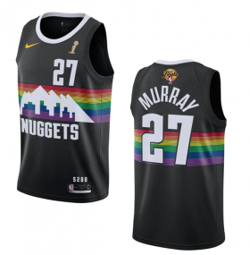 Wholesale Cheap Men\'s Denver Nuggets #27 Jamal Murray Black 2023 Finals Champions City Edition Stitched Basketball Jersey