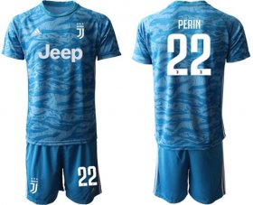 Wholesale Cheap Juventus #22 Perin Light Blue Soccer Club Jersey