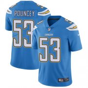 Wholesale Cheap Nike Chargers #53 Mike Pouncey Electric Blue Alternate Youth Stitched NFL Vapor Untouchable Limited Jersey
