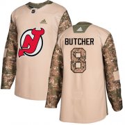 Wholesale Cheap Adidas Devils #8 Will Butcher Camo Authentic 2017 Veterans Day Stitched Youth NHL Jersey