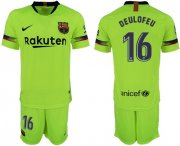 Wholesale Cheap Barcelona #16 Deulofeu Away Soccer Club Jersey