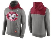 Wholesale Cheap Men's Cincinnati Reds Nike Gray Cooperstown Collection Hybrid Pullover Hoodie