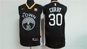 Wholesale Cheap Men's Golden State Warriors #30 Stephen Curry Black 2017-2018 Nike Swingman Rakuten Stitched NBA Jersey