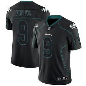 Wholesale Cheap Nike Eagles #9 Nick Foles Lights Out Black Men\'s Stitched NFL Limited Rush Jersey